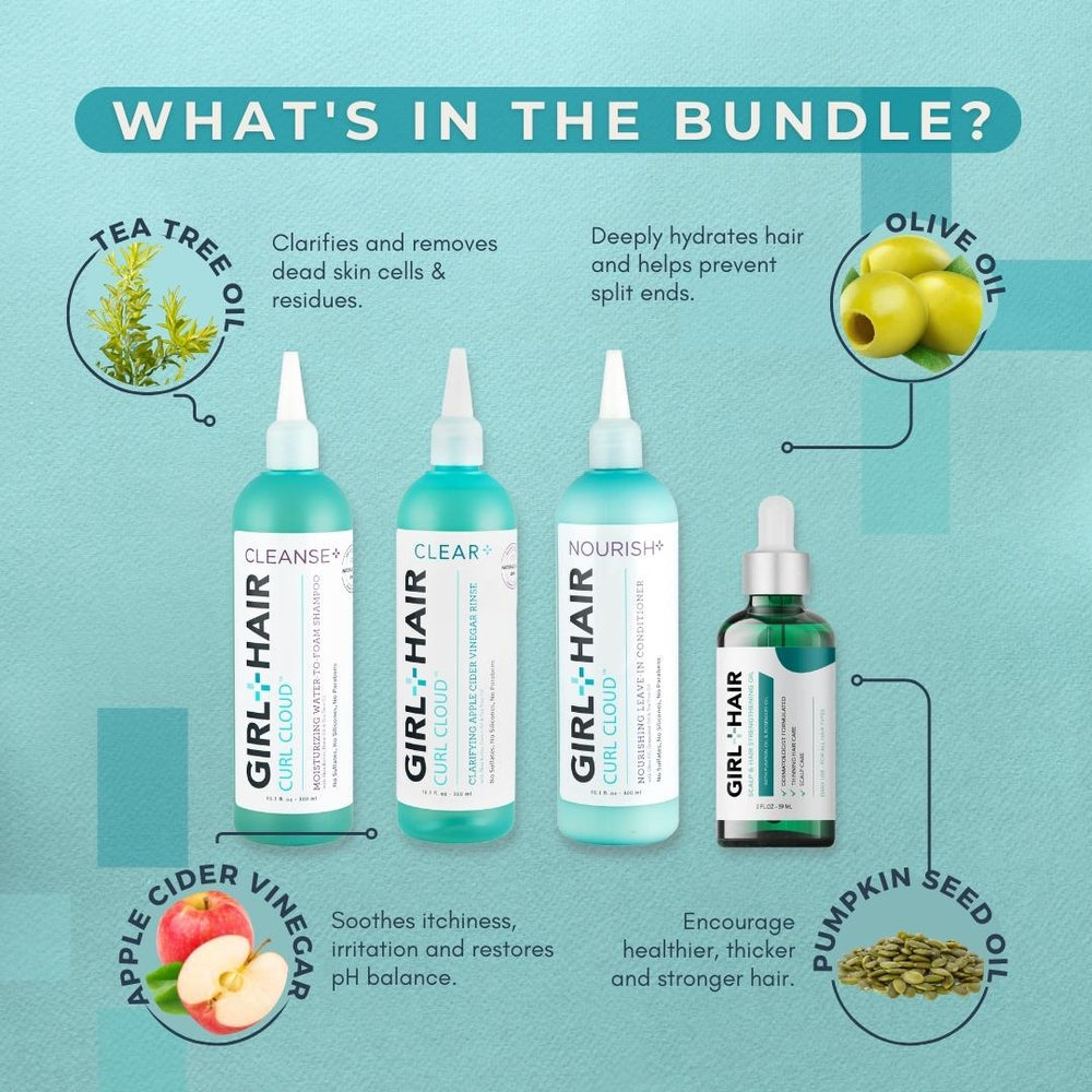 Ingredients of Ultimate Hair Care Bundle for Healthy and Nourished Hair | GIRL + HAIR