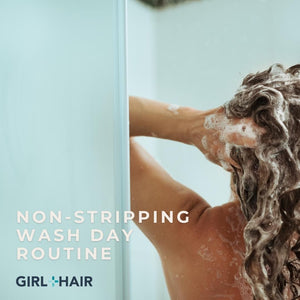 GIRL+HAIR Sulfate-Free Moisturizing Shampoo for Curly, Wavy, and Coily Hair for non-stripping wash day routine