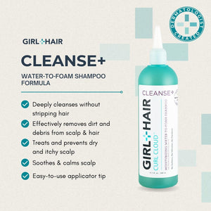 GIRL+HAIR Sulfate-Free Moisturizing Shampoo for Curly, Wavy, and Coily Hair