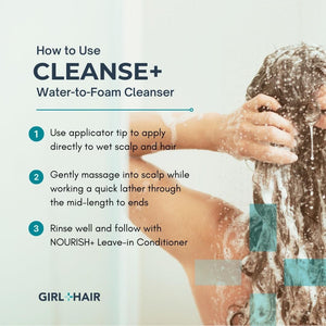 GIRL+HAIR Sulfate-Free Moisturizing Shampoo for Curly, Wavy, and Coily Hair