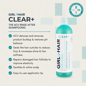 CLEAR+ Clarifying Hair Rinse With Best Apple Cider Vinegar Benefits For Hair