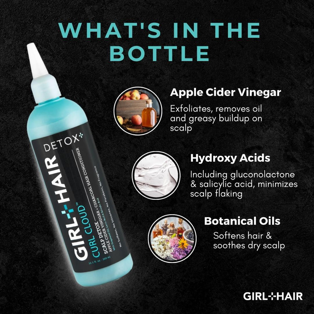 DETOX+ Apple Cider Vinegar + Charcoal Conditioner with botanical oils - GirlandHair Natural Hair Care 